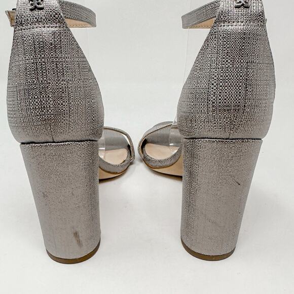 NEW Sam Edelman Yaro Ankle Strap Sandal Pewter Metallic Size 7 MSRP $100 - Picture 9 of 15